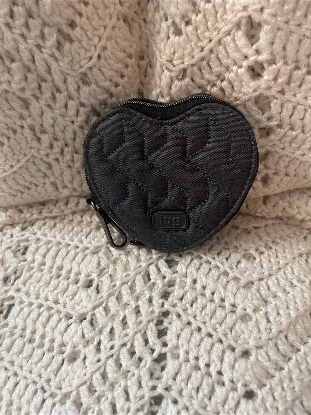 Lug Heart Pouch Brushed Gray